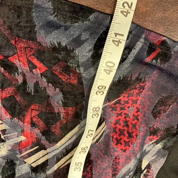 Simon Chang Mixed Knit Floral Cowl‎ Neck Long Sleeve Dress Black Pink Womens 6 - Picture 14 of 14